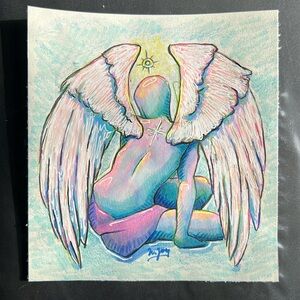 Original angelic sketch illustration